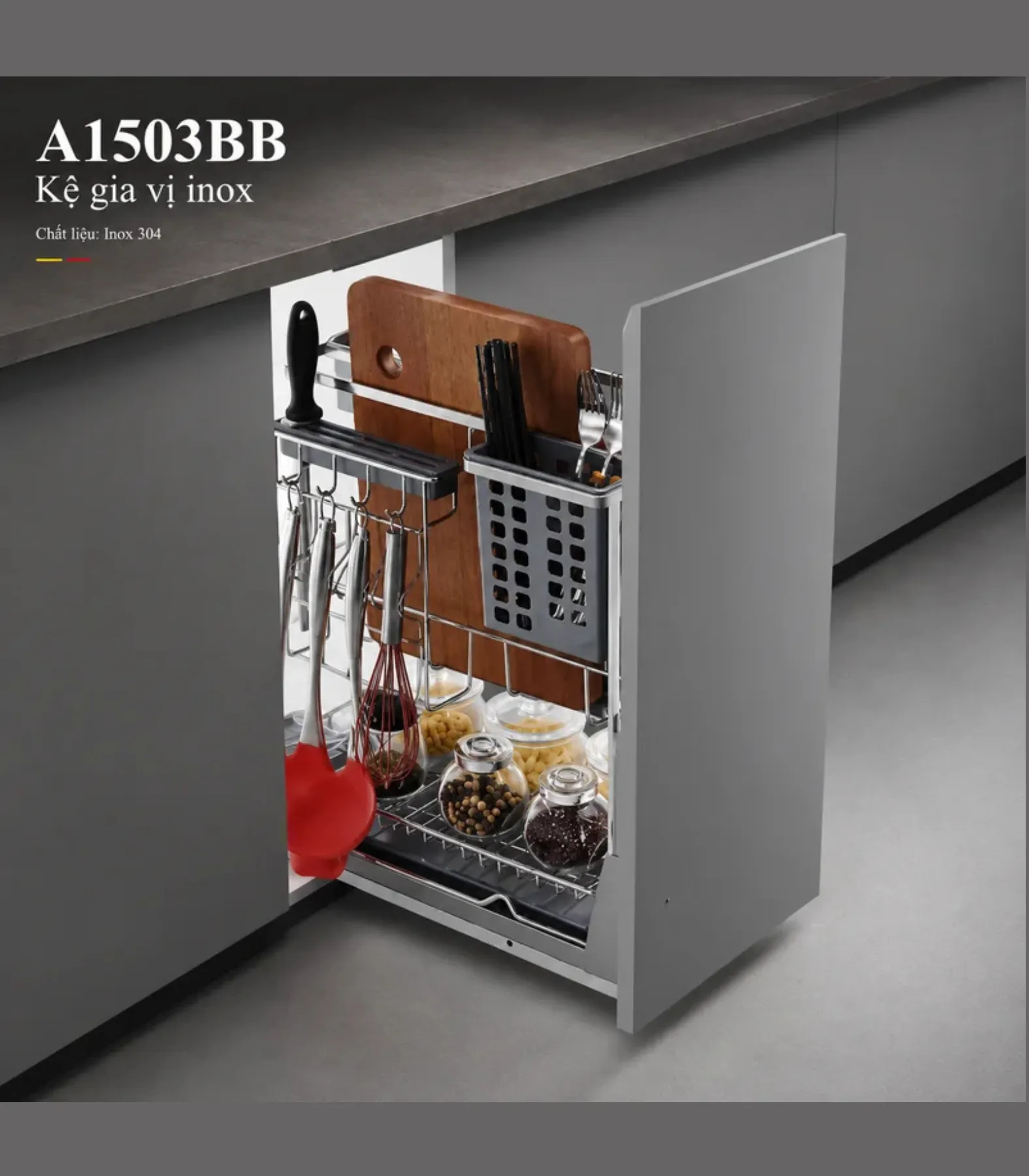 KỆ GIA VỊ INOX