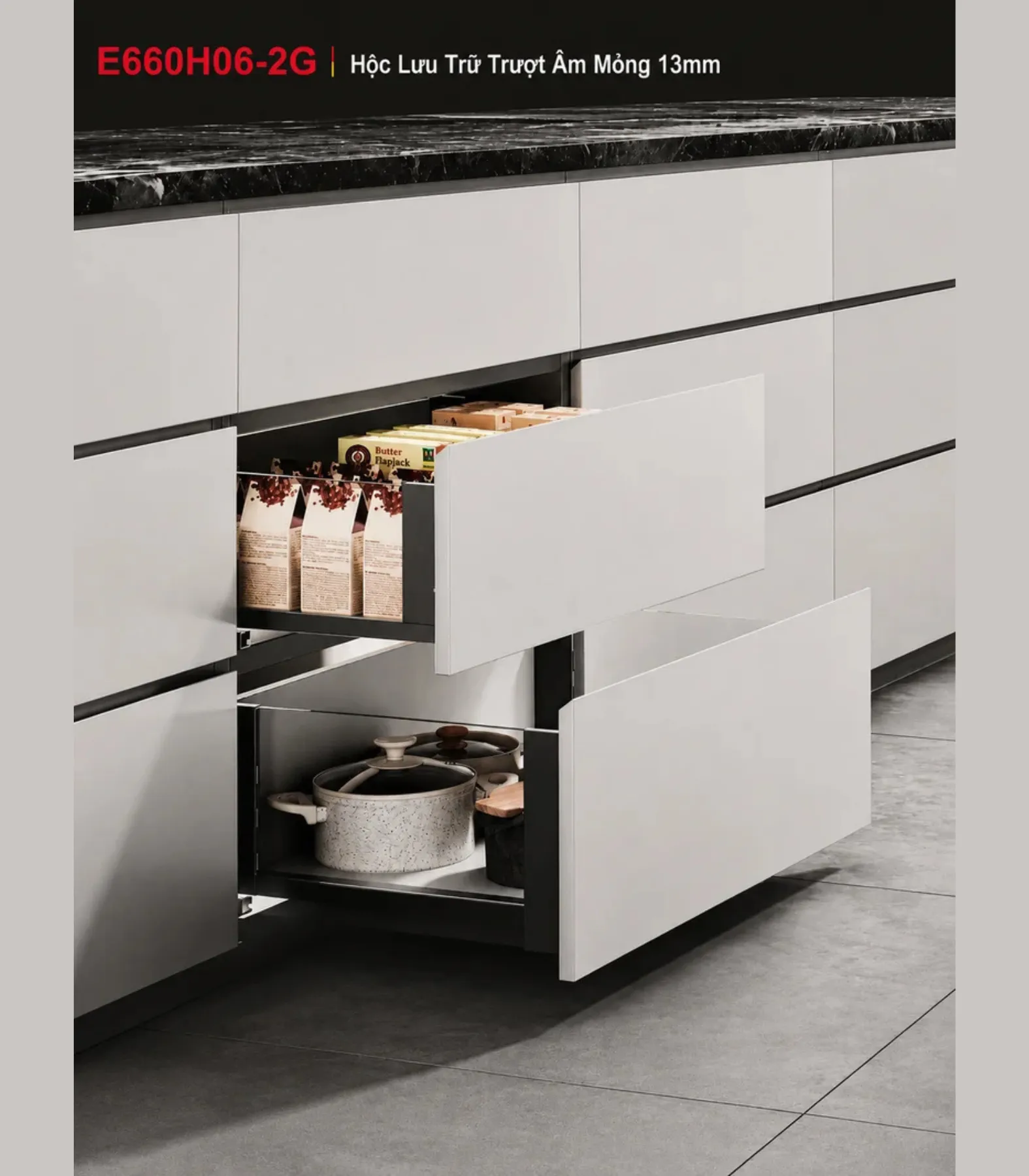 HỘC LƯU TRỮ TRƯỢT ÂM MỎNG 13MM